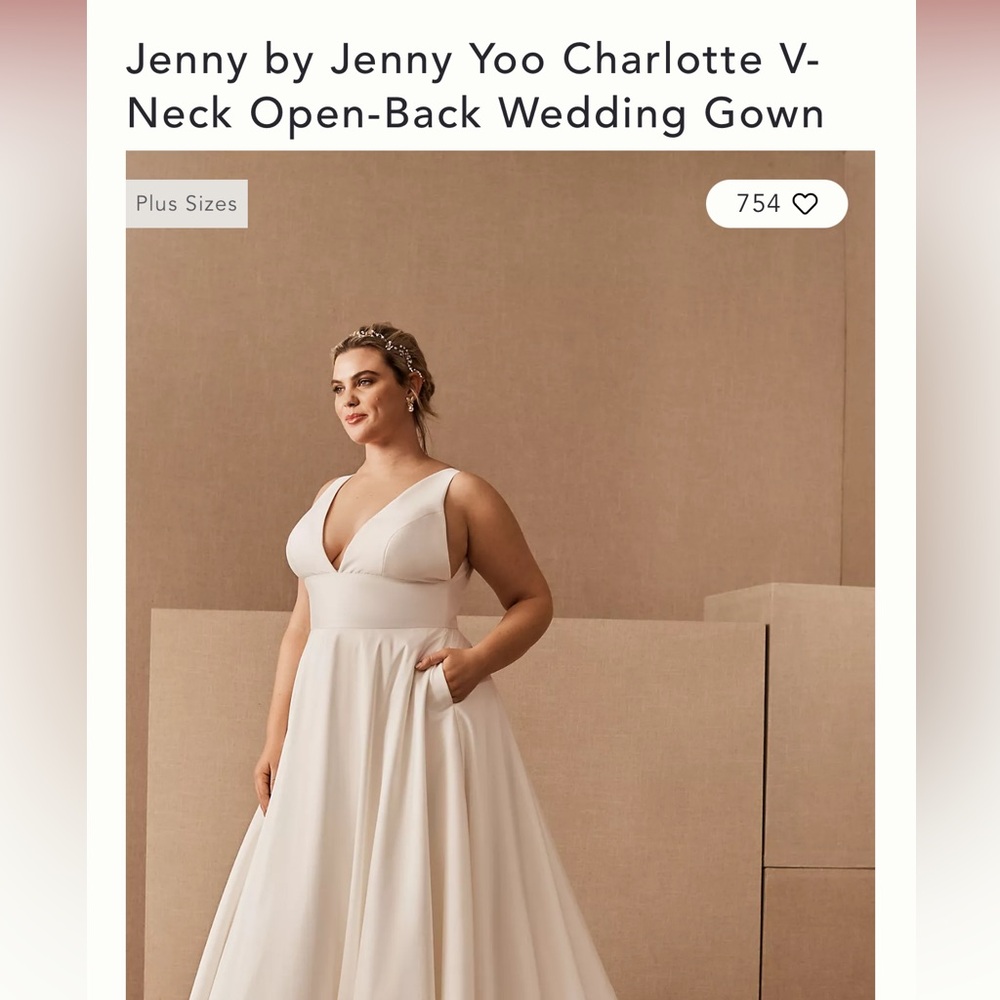 Jenny Yoo Charlotte Wedding Gown - Sz. 16 - NWOT, NEVER WORN - Picture 3 of 10